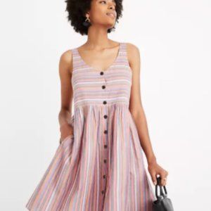 NWT! Madewell Rainbow Stripe Cotton Dress XXL